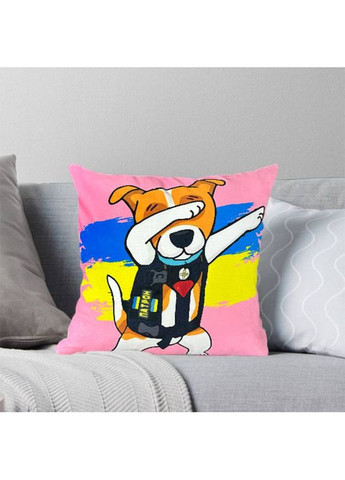Подушка патріотична 3D "Пес Патрон" рожевий 2541_E 11990 50х50 см FlexDress (368783800)