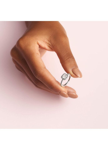 Срібна каблучка Пандора "Сяючий квадрат" 190947CZ Kabluchka (355344751)