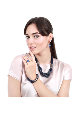 Каблучка-перстень із синім кристалом Sincera (339870038)