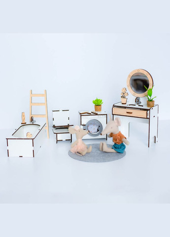 Набір лялькових меблів для Барбі "Ванна Еко" (kmb001eco) NestWood (303632975)