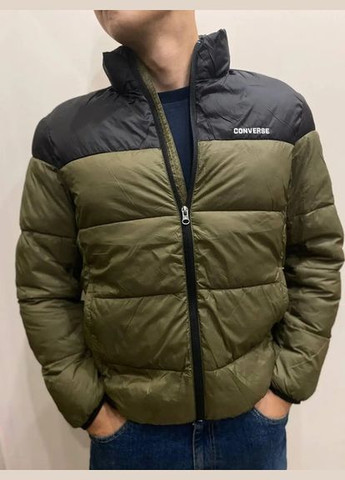Оливковый демисезонный Пуховик аляска Converse