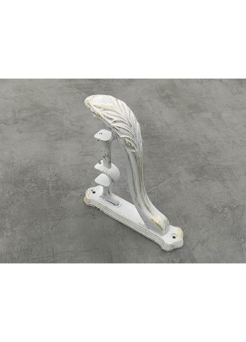 Карниз Заглушка гладка штанга подвійний ретро 25/19 мм 240 см Біле золото Quadrum (352782069)