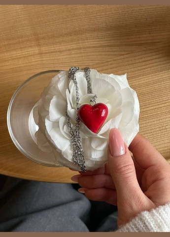 Колье "Long Red Heart" Le'Perle (329756145)