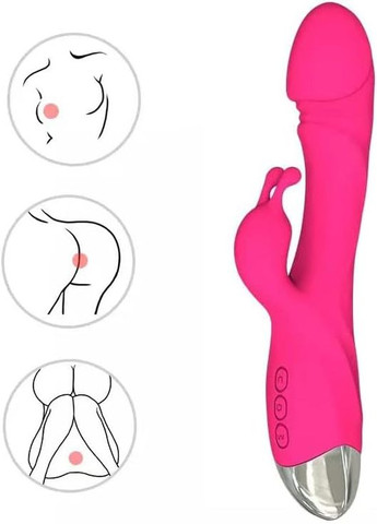 Вібратор-кролик з вусиками YLL Рожевий Клиторний 10 вібрацій 3 швидкості Unbranded (316223622)