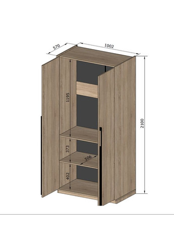 Шкаф распашной с трубой на 2 дверцы R-0014 от MORELI (335424437)