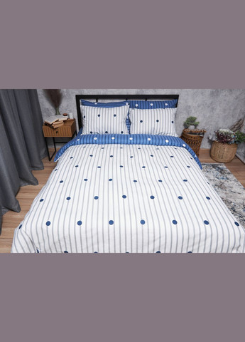 Комплект постельного белья Бязь Gold Люкс «» евро 200х220 наволочки 4х70х70 (MS-820004774) Moon&Star peas blue (293148203)