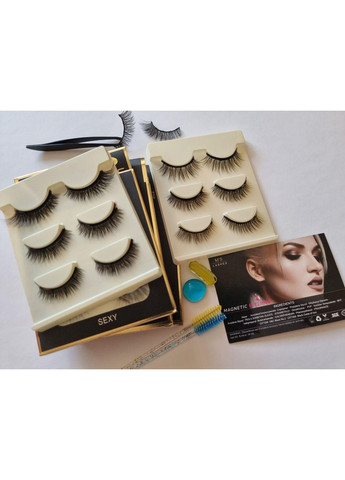 Ресницы магнитные под магнитную подводку ТРИ ПАРА Многоразовые накладные Magnetic Lashes (366668568)