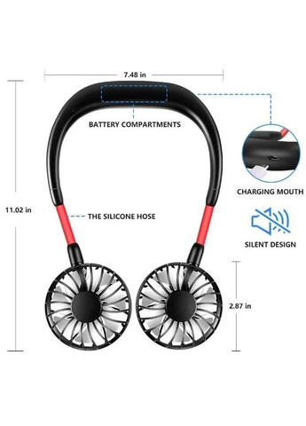 Вентилятор на шию портативний Neck Fan SN з акумулятором (2104618574) No Brand (333194503)