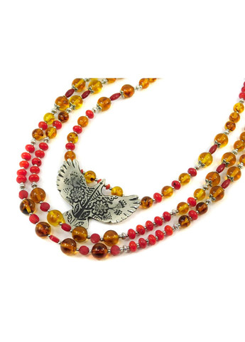 Намисто "Берегиня нації" Бурштин, Корал Fursa fashion (348437783)