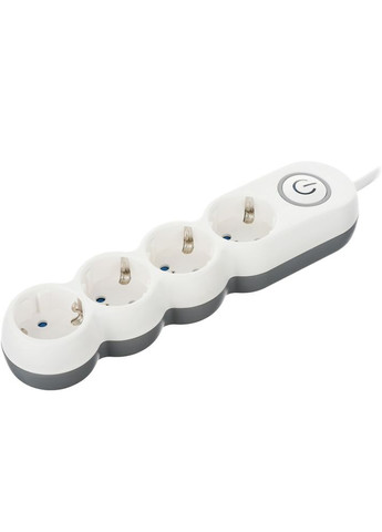 Подовжувач 4 розетки 3м 10А 3х1.0мм2 White (-U04VESM3W) 2E (307436500)