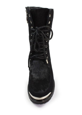 Зимние женские замшевые зимние ботинки берцы It-Girl с мехом, со шнуровкой из натуральной замши, из натурального меха