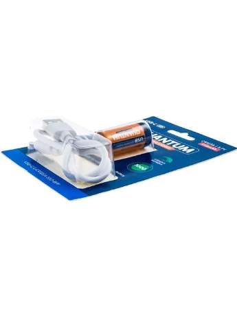 Аккумулятор Li-ion 16340/CR123A 3,7V 550mAh + кабель Type-C Quantum (370263931)