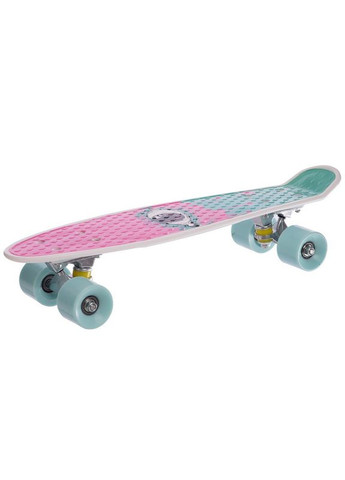 Скейтборд пластиковый 22in с рисунком ГЛАЗ (колесо-PU d-6см, р-р деки 55х14,5см, бирюза) (HB-13-2) Penny (361439368)