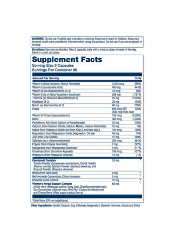 Комплекс вітамінів Women's Golden Multi-Vitamin - 90 vcaps Solaray (300709480)