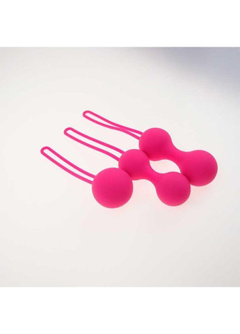 Набір силіконових вагінальних кульок 3 шт. рожевого кольору для тренування і зміцнення м'язів піхви з обважнювачами. China (360604151)