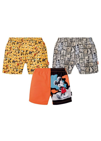 Шорти пляжні з внутрішніми плавками з сітки для хлопчика Емоджи 317816 жовтий Emoji (333800928)