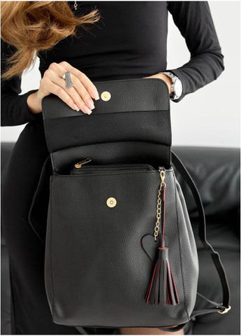 Женский рюкзак Leoma Brit черная Sambag (302518954)