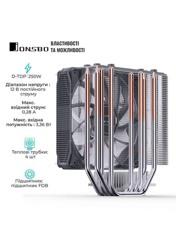Кулер процессорный PISA A4 Gray (PISA A4 Gray) Jonsbo (370848634)