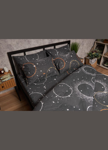 Комплект постільної білизни Бязь Gold Люкс «» двоспальний 175х210 наволочки 2х70х70 (MS-820005642) Moon&Star Cosmic Glow (302973696)