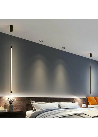 Люстра світлодіодна підвісна LED світильник для квартири на стелю ледве 27104 Чорний 112-280х6х6 см. Sunnysky (324396268)