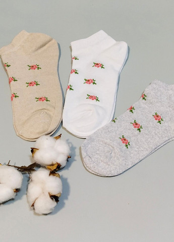 Комбіновані шкарпетки короткі літні в сітку 6 пар ws 500/6 р.36-40 XTeam квіткові (351581658)