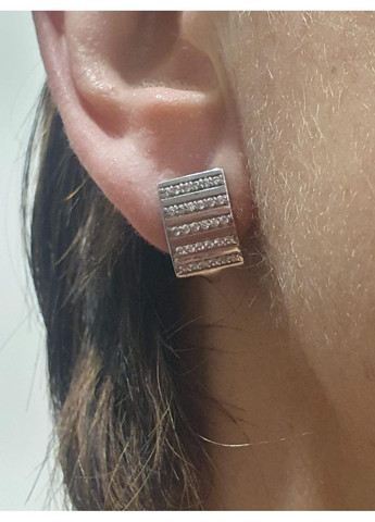 Серебряные серьги с фианитами. СВ714(2)С Імперія золота (363840681)