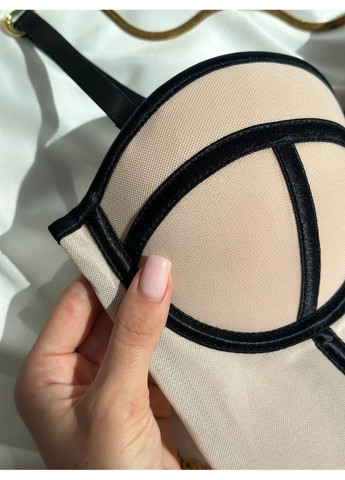 Корсет чудесный с черным кантом / Прозрачный корсет-бюстье чудесного цвета / Элегантный корсет с чашками No Brand (370975733)
