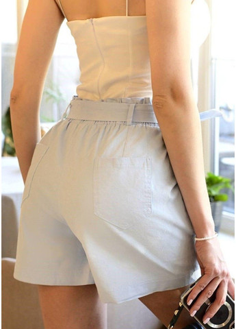 Шорты женские пояс голубые Jinbaolai (307392789)