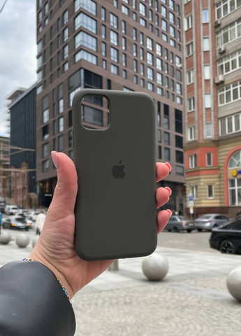 Чехол для iPhone 11 серый Dark Olive Silicone Case силикон кейс No Brand (289754141)
