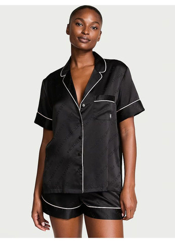 Чорна всесезон піжама satin short pajama set new Victoria's Secret