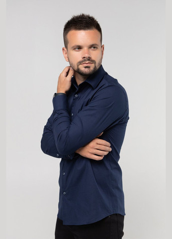 Темно-синяя повседневный рубашка Redpolo