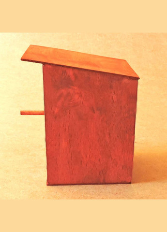 Скворечник садовый из дерева Крапивник коралл (СКВ-000814) No Brand (328605091)