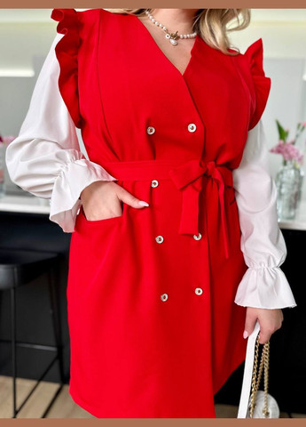 Красное женское платье-пиджак цвет красный р.48/50 454101 New Trend