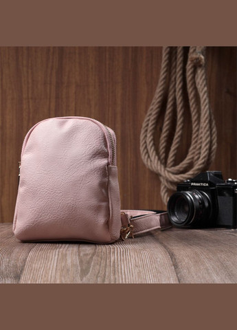 Сумка через плече з екошкіри Vintage з двома відділеннями рожева (sku_22782) No Brand (329853221)