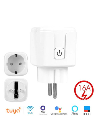 Смарт-розетка EU 16A Tuya Smart/Smart Life; Alexa, Google Assistant white Family (322701391)