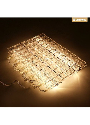 Светодиодная гирлянда с прищепками для фото 20LED 3 м Warm White (CW-LCP-20L30BU) Colorway (322445634)
