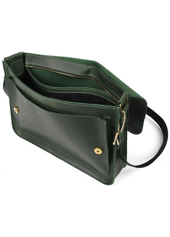 Сумка планшет через плечо мужская из натуральной кожи для телефона и для документов большая Зеленый 38057 LIMARY (355245075)