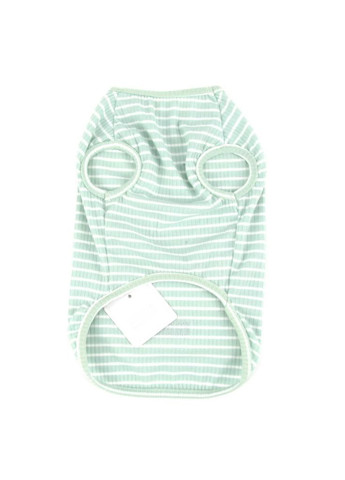 Костюм (футболка) для собак и кошек в полоску, размер М, мятный No Brand (368710488)