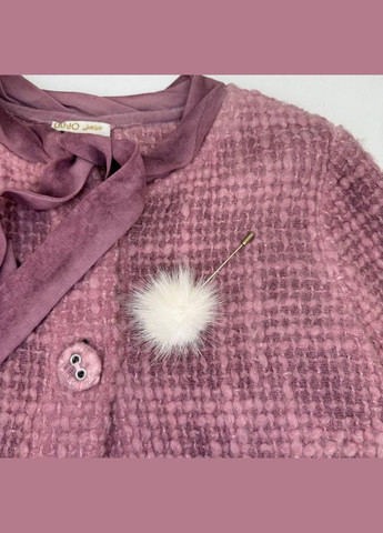 Брошь меховая, арт. 005, белый, 9 см Fiona (347765981)