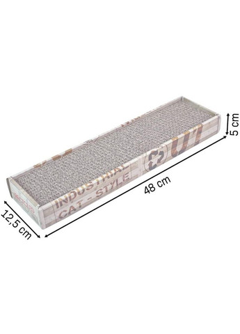 Кігтеточка гофрований картон з котячою м'ятою Cardboard 48*12,5*5 см (8023222024380) Croci (315332927)