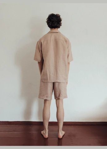 Чоловічий лляний костюм з шортами Lace M Leglo (300370256)