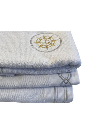 Набір рушників Elegance Marine White махрові 50-80 см, 50-100 см, 85-150 см білі Maison D'or білий