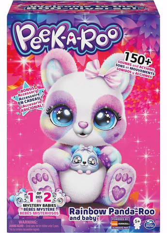 Интерактивная игрушка PeekA-Roo Rainbow Панда Мама Spin Master (282964548)