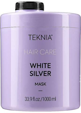 Тонировочная маска для нейтрализации желтого оттенка Teknia White Silver Mask 250ml (768166-74925) Lakme (368607679)