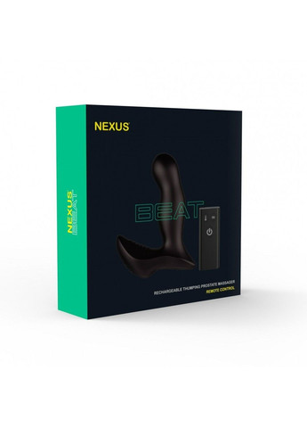 Массажер простаты Beat Remote Control с пульсацией на головке, 13.3 х 4 см (черный) Nexus (289784692)