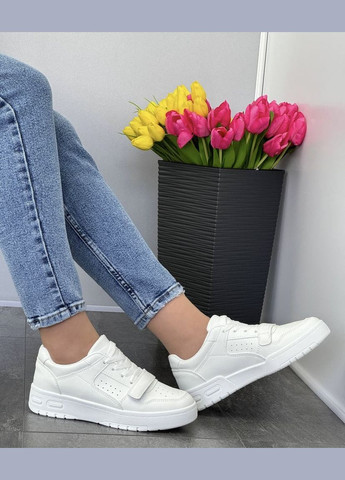 Жіночі молодіжні кросівки 1297 Білі No Brand білі демісезони (322874023)