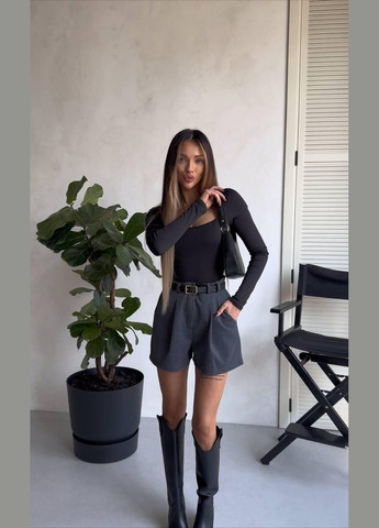 Шорты женские - стильные и теплые №055 Серый 42-44 JUGO Atelier (302652850)