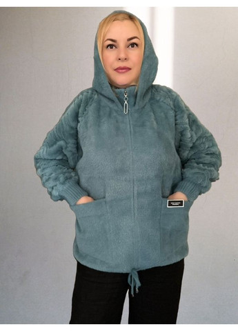 Бирюзовая женская куртка из шерсти "альпака" Value Plus