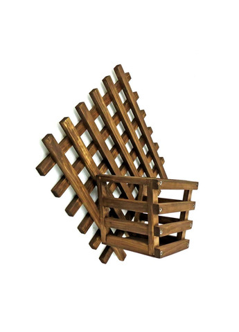 Полиця настінна для квітів з дерева Камасарі капучино (ЦВС-004909) No Brand (328228398)