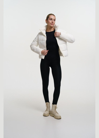 Молочная стильная базовая куртка Luna